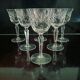 Cut white wine glasses