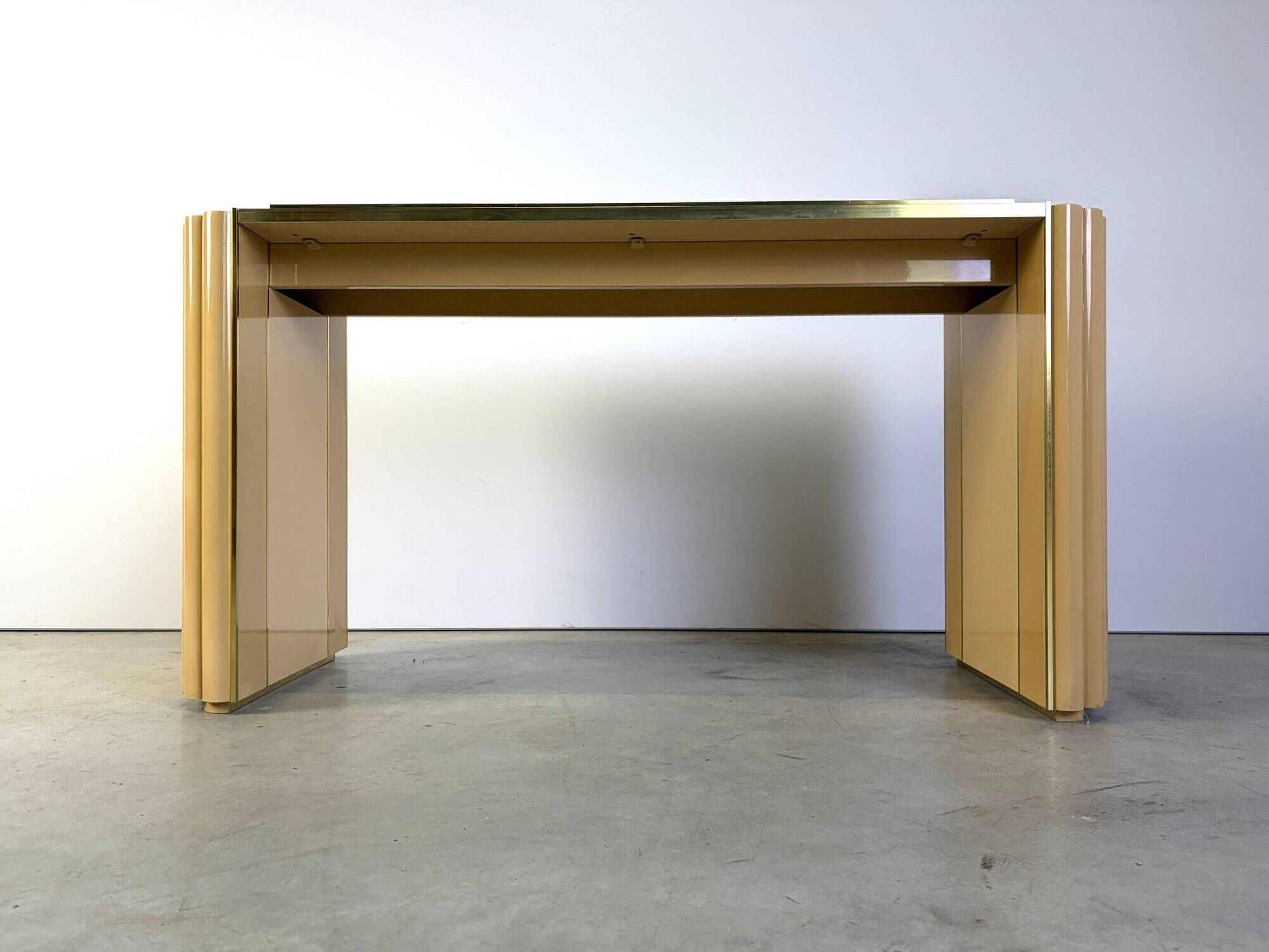 Lacquer console by Alain Delon for Maison Jansen, 1970s
