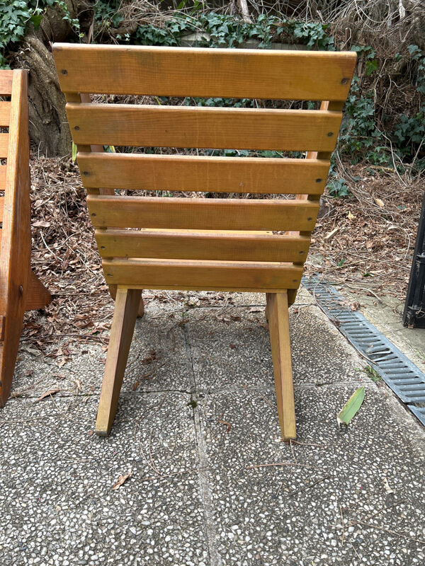 Chaise de plage en bois