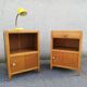 Pair of modernist wooden bedside tables