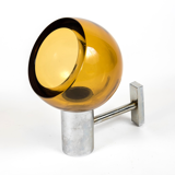 Wall lamps in chromed metal and glass by Archimède Séguso