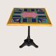 Vintage bistro table hand-painted by Bing, Cannes, 1990s.