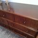Chest of drawers braided rattan and wood