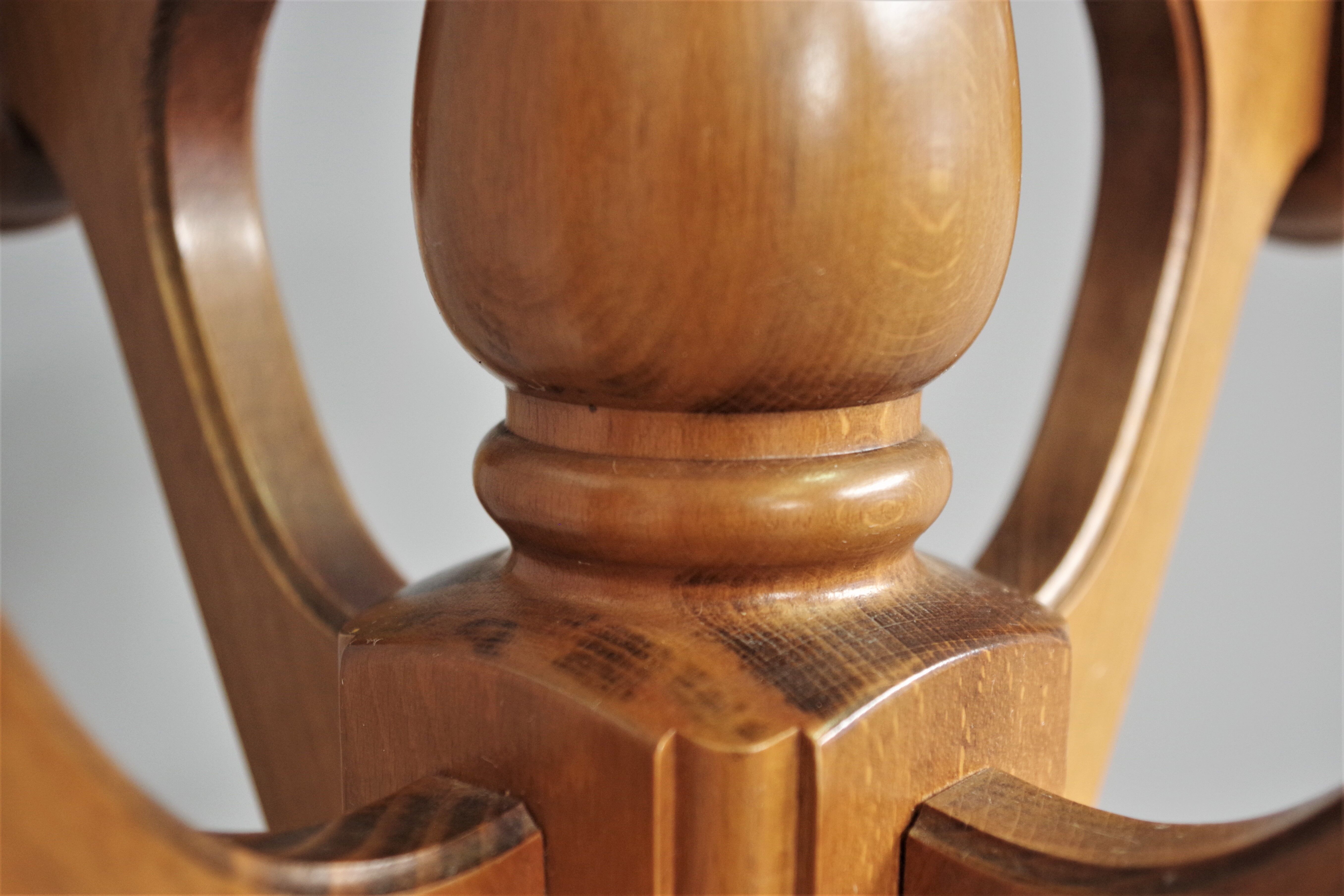 Column hanger in turned beech wood, 1970s