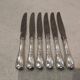 6 silver-plated metal table knives Christofle Marly 4 sharp blades