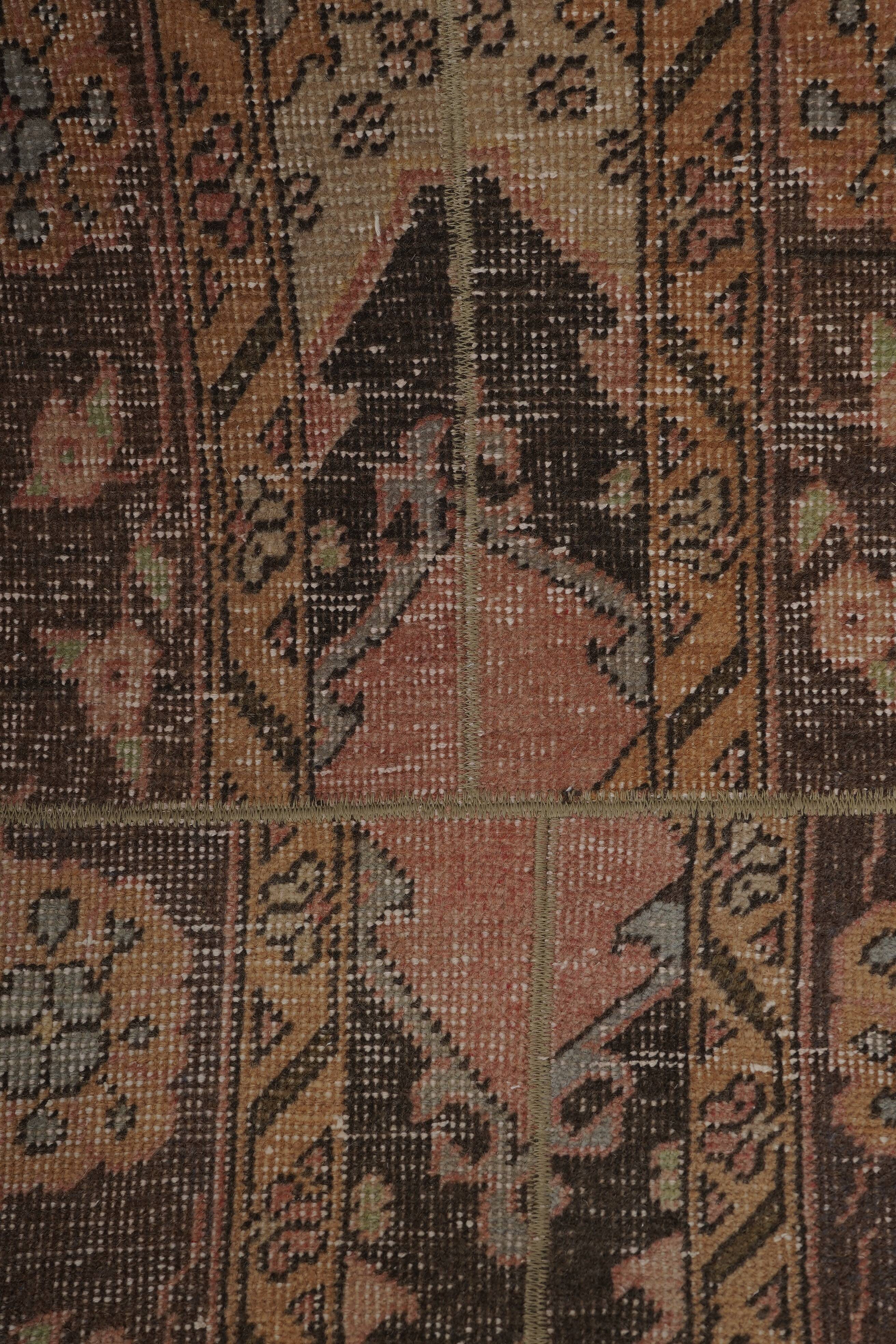 Vintage Turkish Oushak Rug Handwoven 53x635 cm