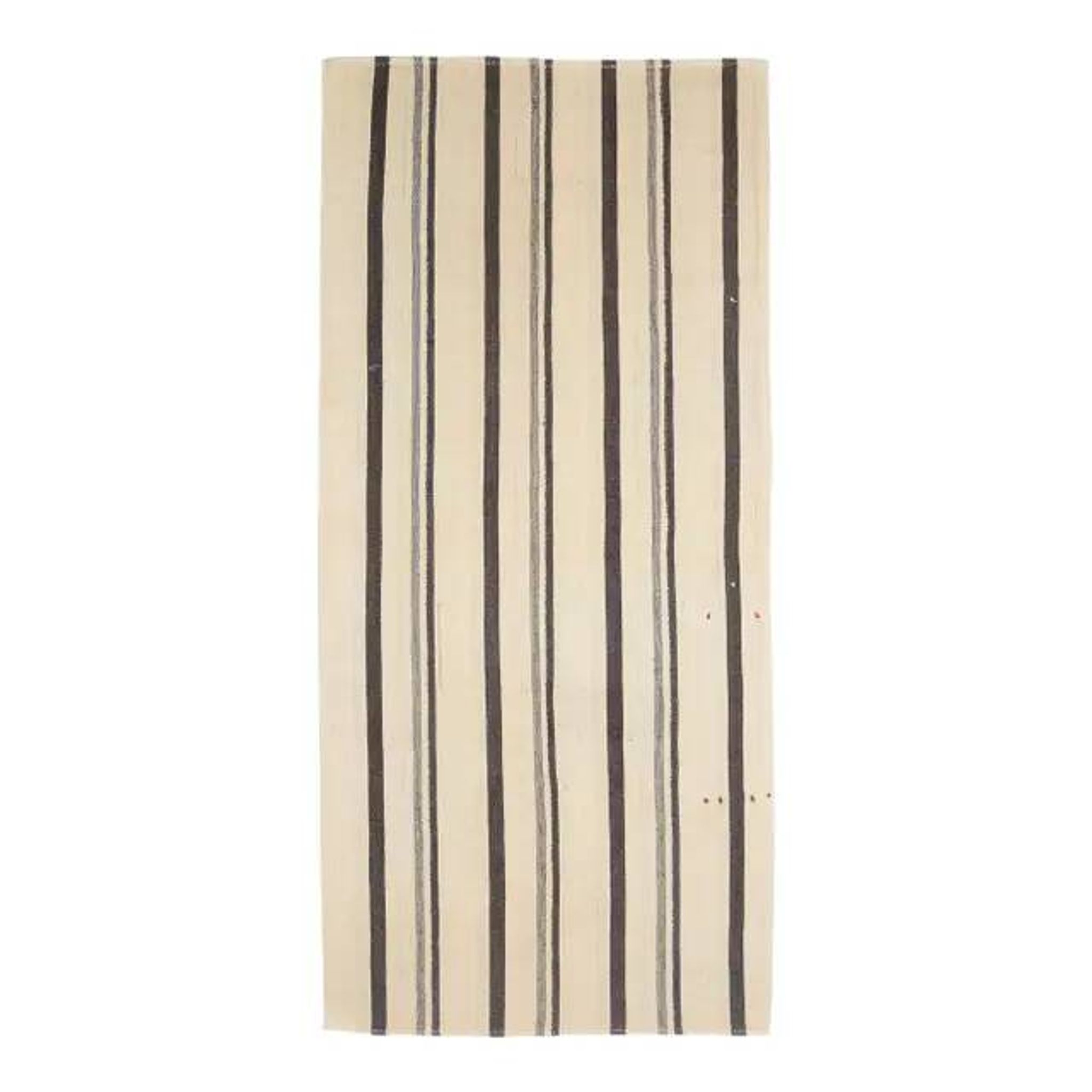 Vintage Turkish Hand-Knotted Wool Cotton Beige Kilim Area Rug 155x330