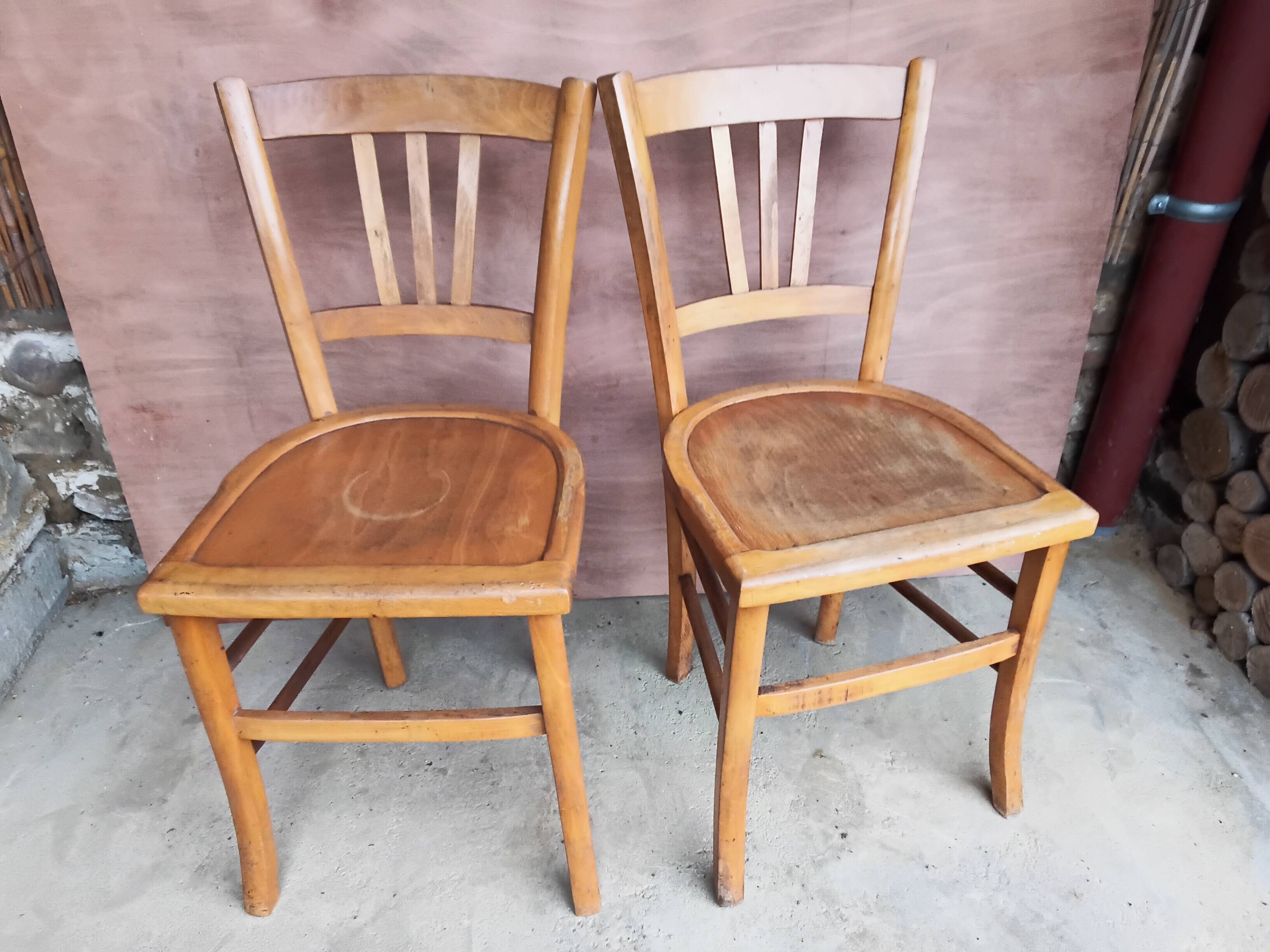 Duo of bistro chairs