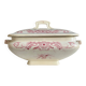 Creil & Montereau square vegetable tureen in ironware, "Centaurée" service