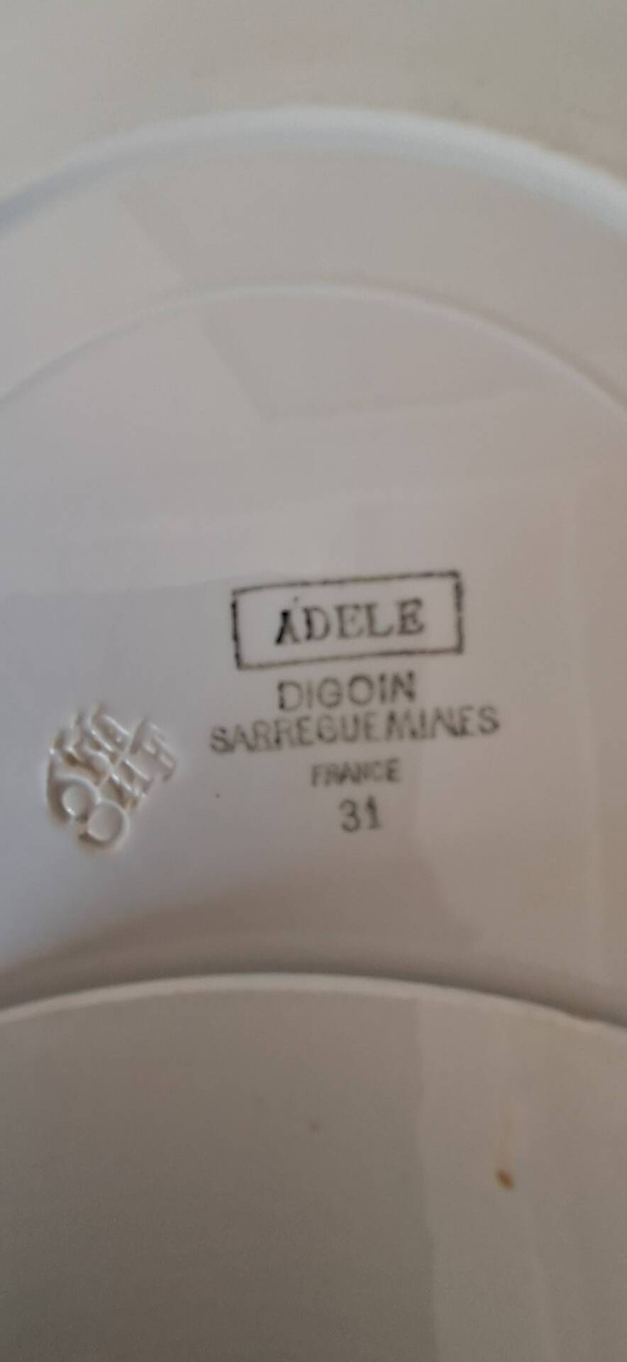 6 flat plates Adèle from Digoin Sarreguemines