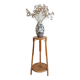 Table d'appoint, support à plante en bois, bambou et roseau, années 1960