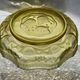 Rare Art Deco salad bowl by André Hunebelle in yellow molded pressed glass