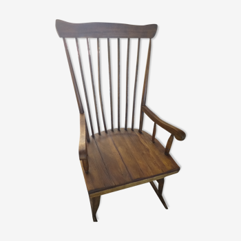 Rocking chair bois ancien
