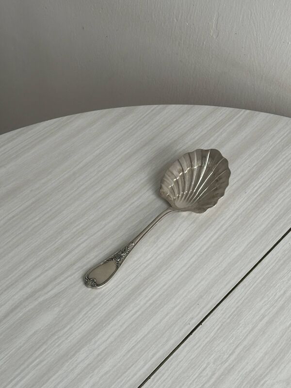 pelle en métal argenté coquillage