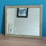 Mirror Carved gilded stucco wood frame patinated dpmc 0923237
