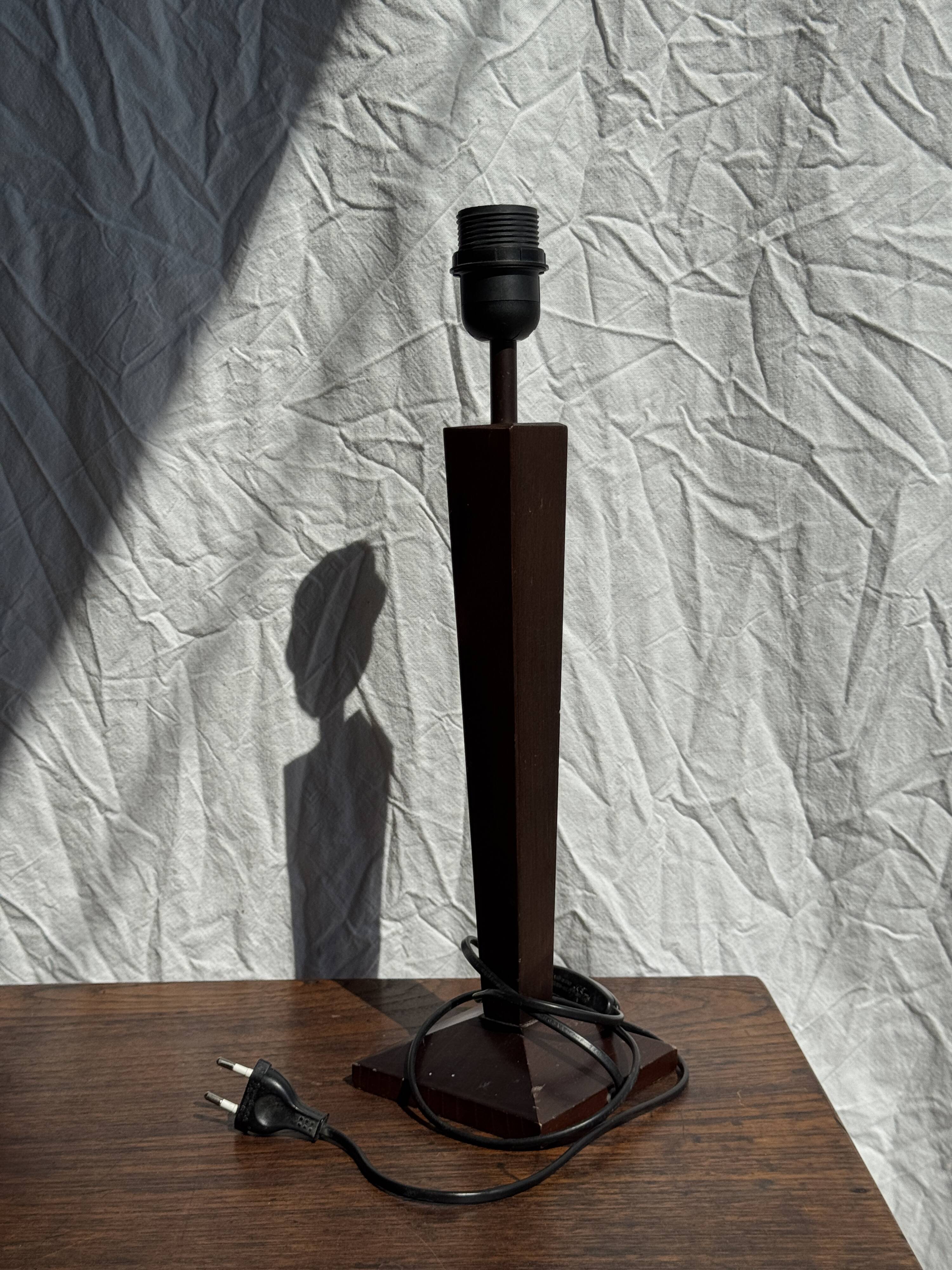 Vintage wooden designer lamp base H43