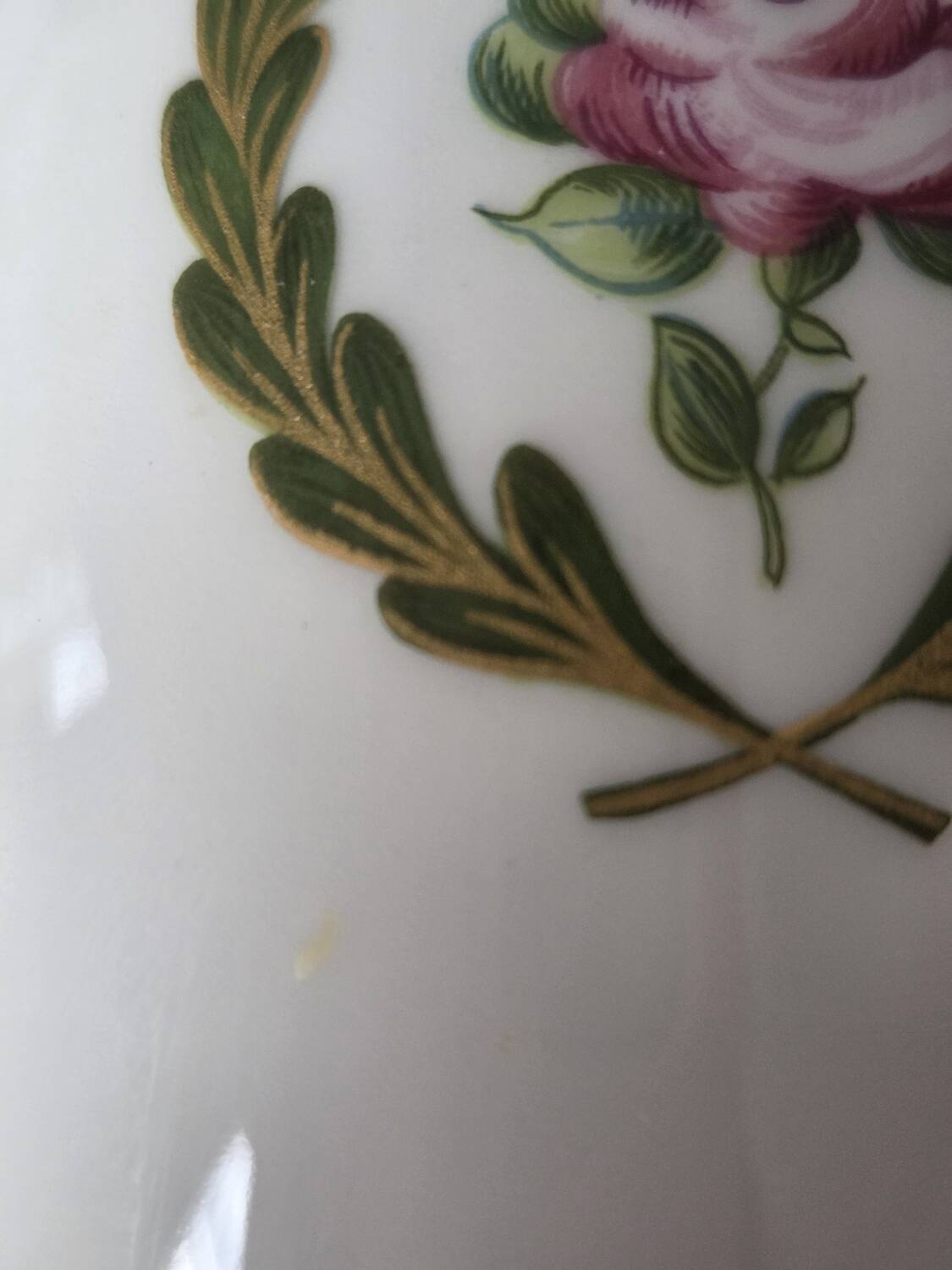 Limoges porcelain vase Castel decorated in the Empire style Saint-Cloud