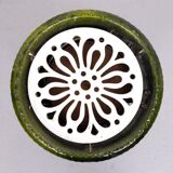 19th Century French Green Enameled Cast Iron Heater Stove