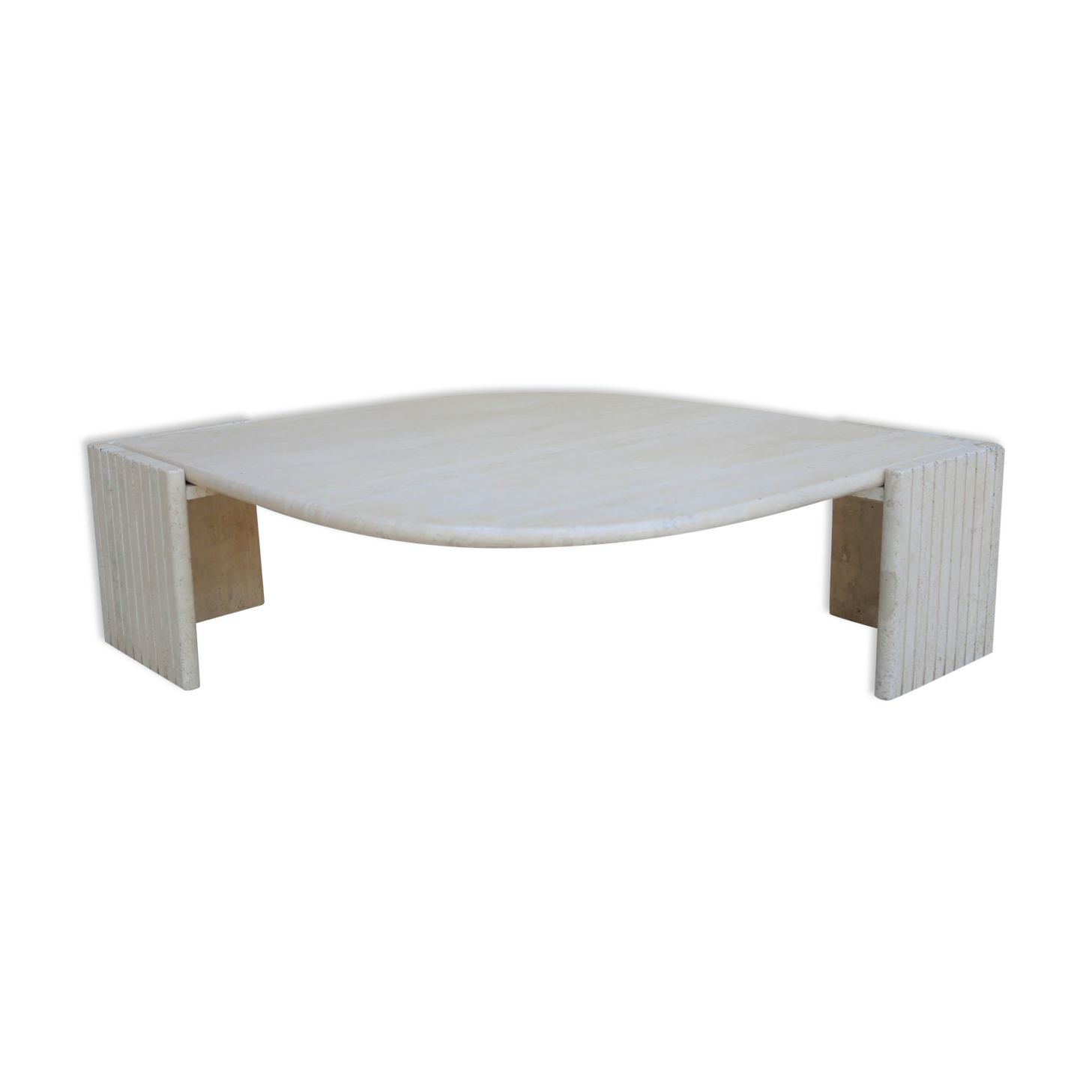 Coffee table in travertine by Roche Bobois editions