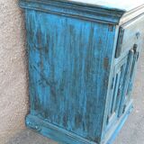 Extra furniture in old blue wood