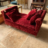 Red velvet daybed