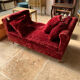 Red velvet daybed