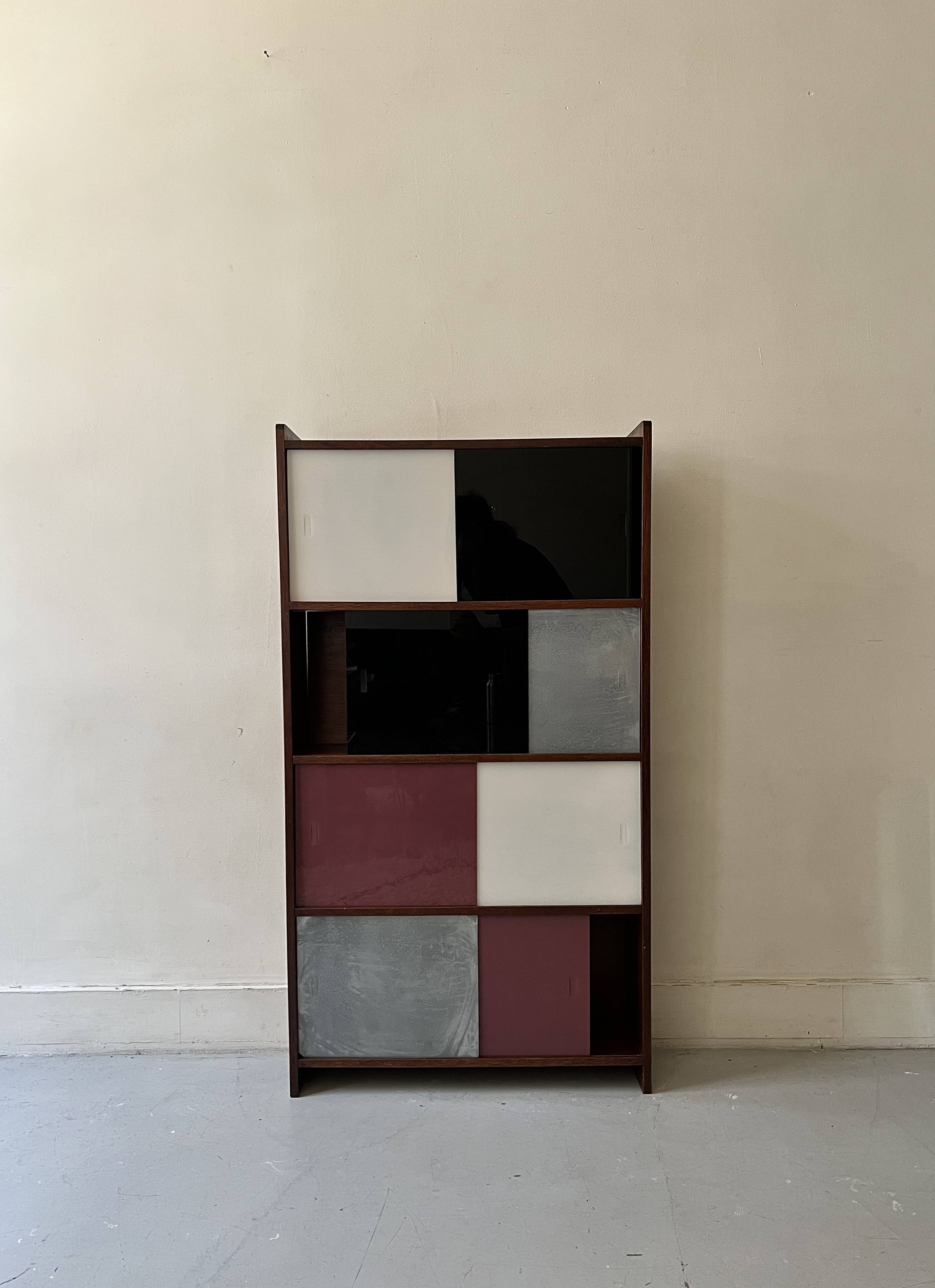 Glass-fronted bookcase by D.Rozaffy, Meuble Oscar edition, 1960s