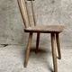 Series Set of 6 old rustic Western bistro chairs in original patina wood