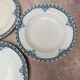 Set of 9 deep plates Terre de Fer St Amand model Andrinople