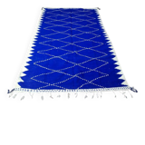 Blue Moroccan rug, handmade rug 150/250cm.