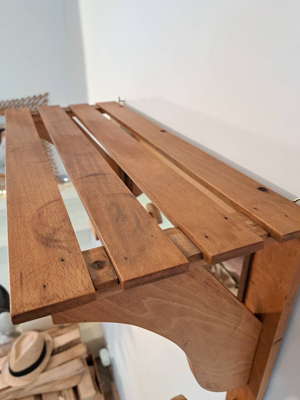 Vintage 1950s wall coat rack