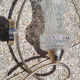 Pair of vintage brass and chiseled glass sconces - 50s