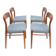 Danish teak chairs model 75 by Niels Otto Møller, Set of 4