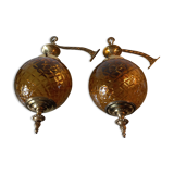 Set of 2 vintage wall lights