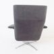 Fauteuil Kaufeld Siesta 62  grise avec pouf par Jacques Brule