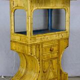 Bamboo rattan storage cabinet