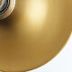 Wall lamp space age golden matte, Flush Light Gold, Germany 1960-70