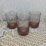 3 bubble glass water glasses