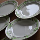 9 Ceranord St Amand checkered flat plates