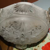 Art Deco frosted glass chandelier by the Muller brothers