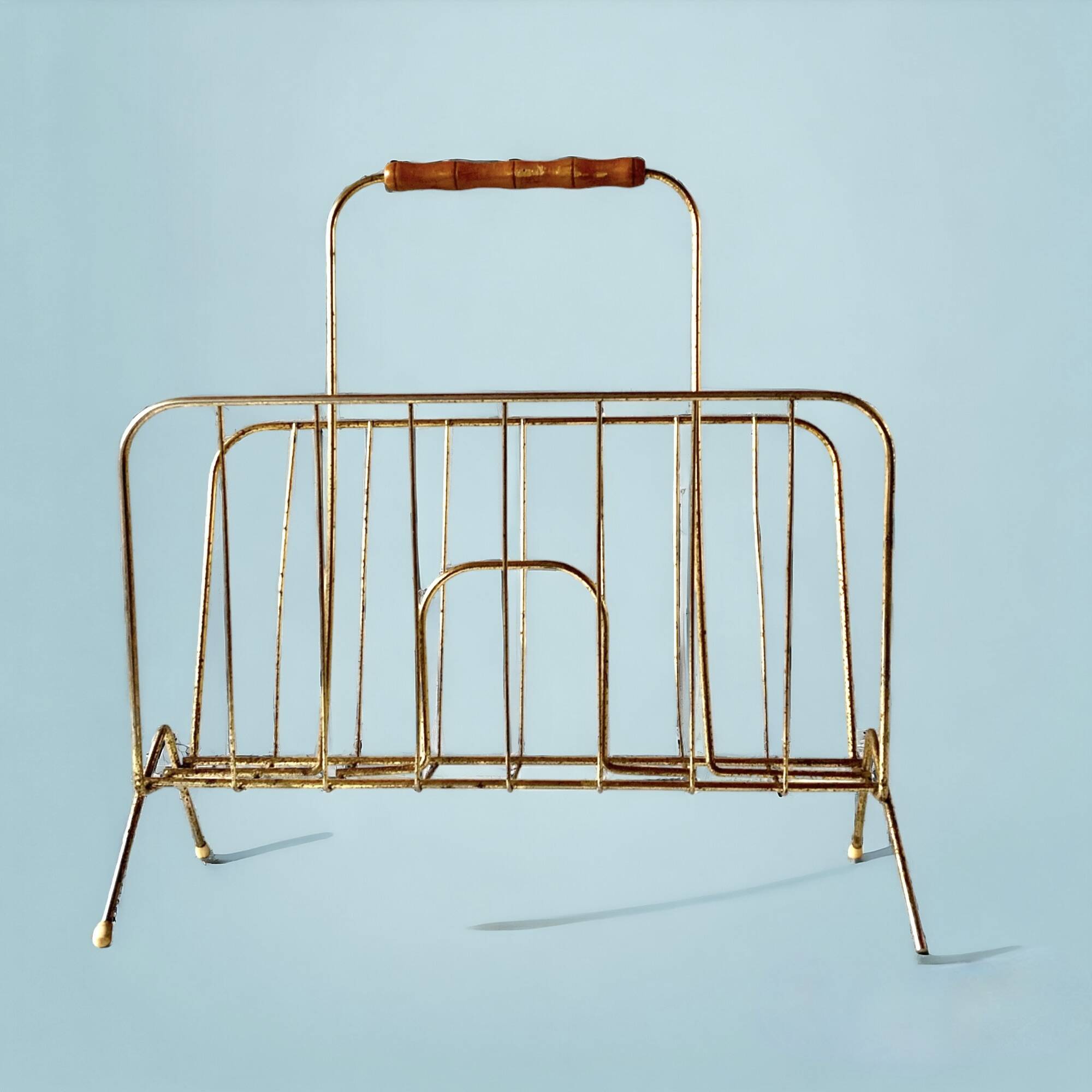 Porte-revue vintage en laiton