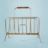 Porte-revue vintage en laiton