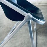 Plona Leather Side Chair by Giancarlo Piretti for Castelli, 1970s