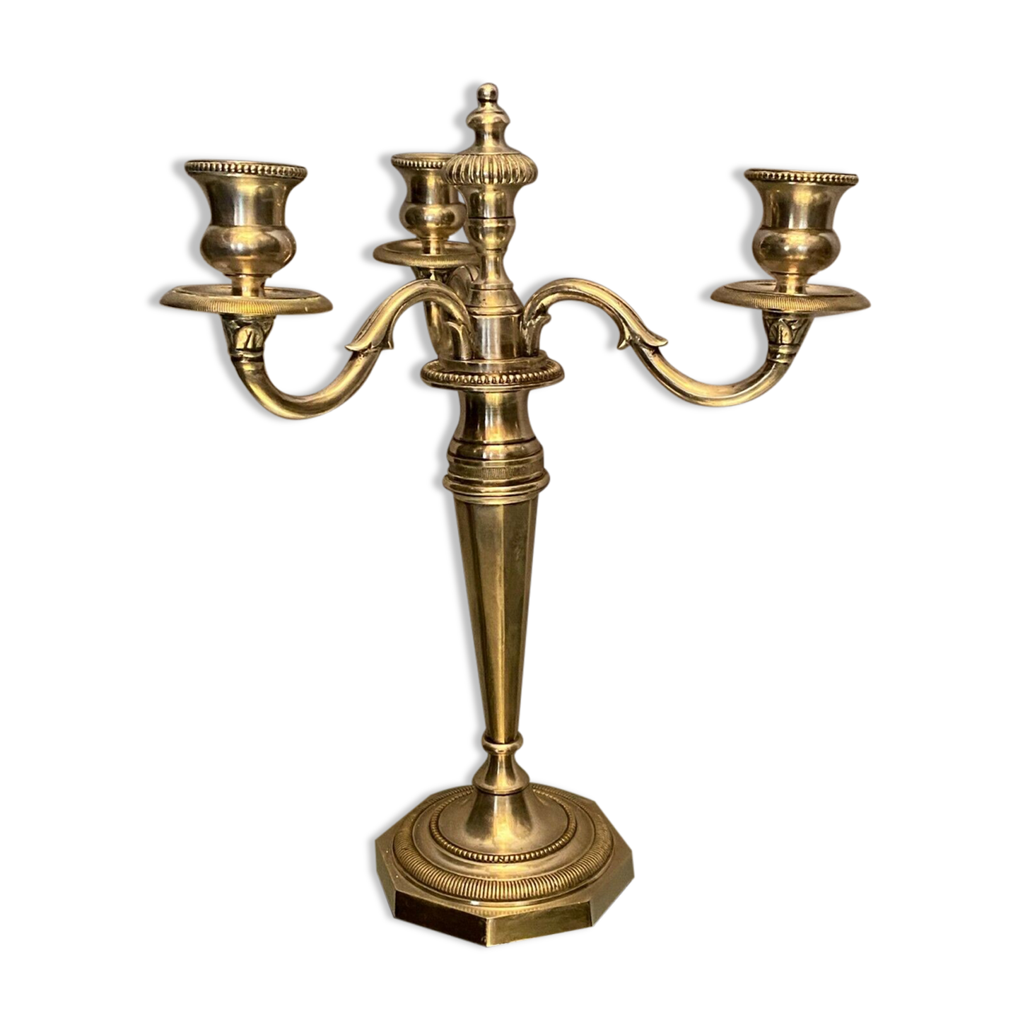 Louis XVI-style silver bronze chandelier