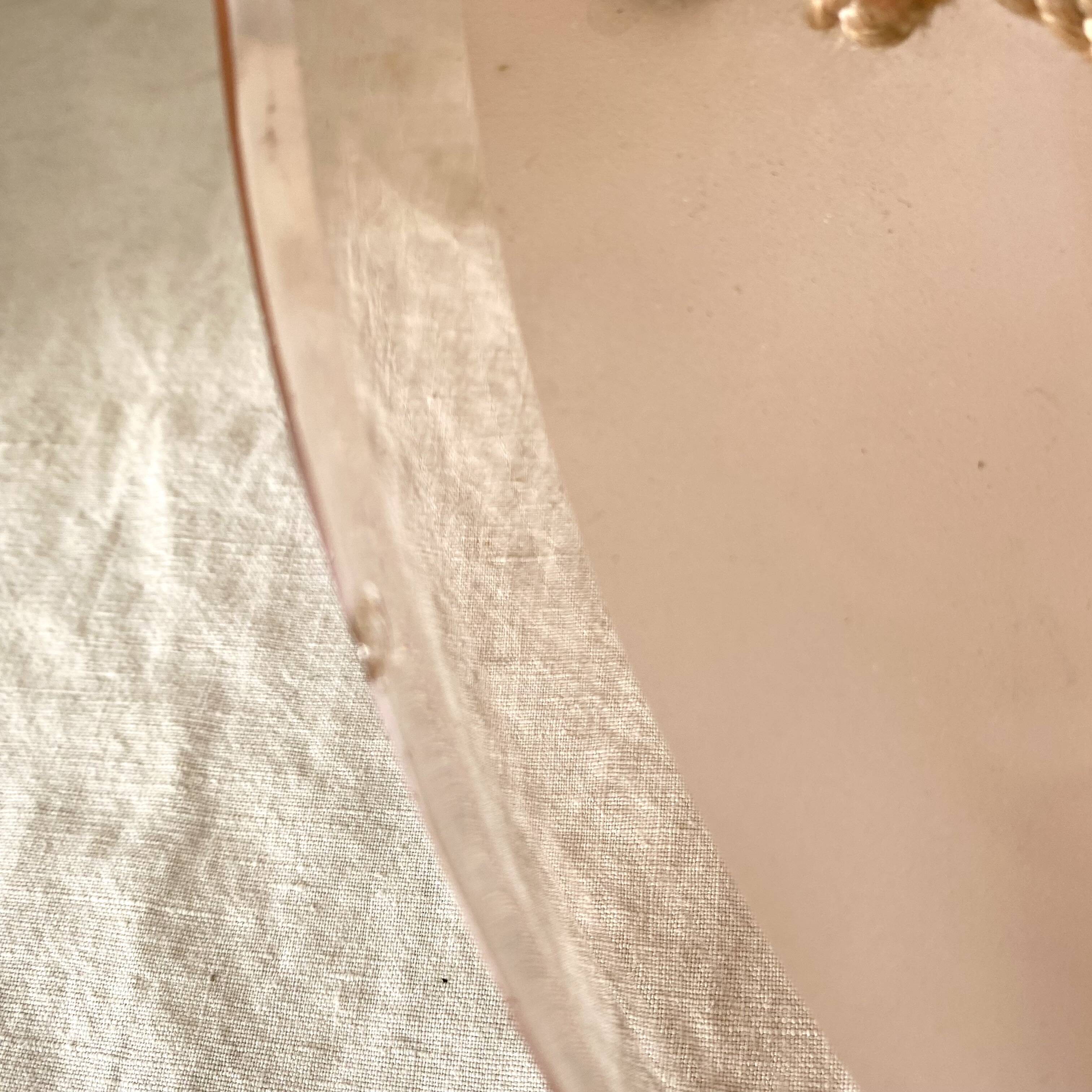 Art Deco pink glass basin pendant light