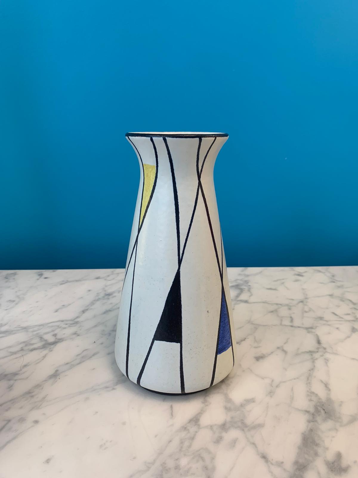 Colored ceramic vase