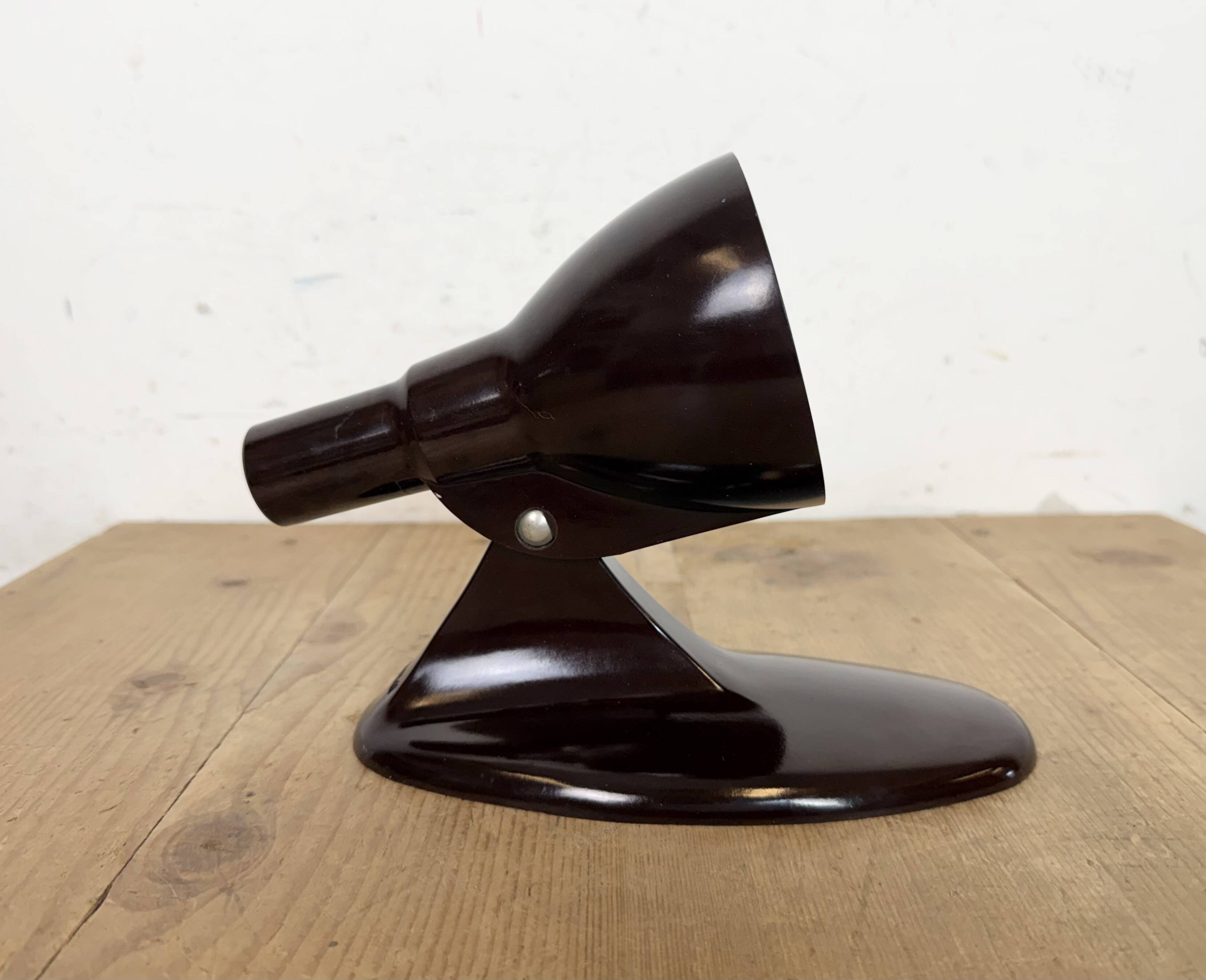 Vintage Midcentury Brown Bakelite Wall Light, 1950s