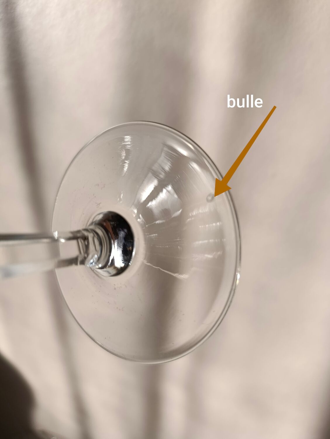 6 crystal water/wine glasses with flat ribs, vintage