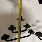 Pair of large iron candlesticks 1950