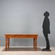 Antique oak desk with black laminate, 20th century